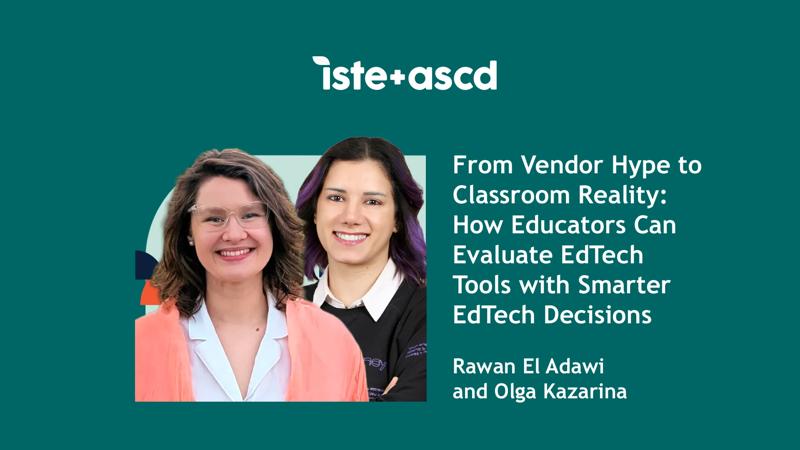 Rawan El Adawi dark has brown shoulder length hair wearing a black sweatshirt overtop a white shirt and Olga Kazarina has shoulder length brown hair wearing eyeglasses, a white top underneath a light orange cardigan against a pale green background.